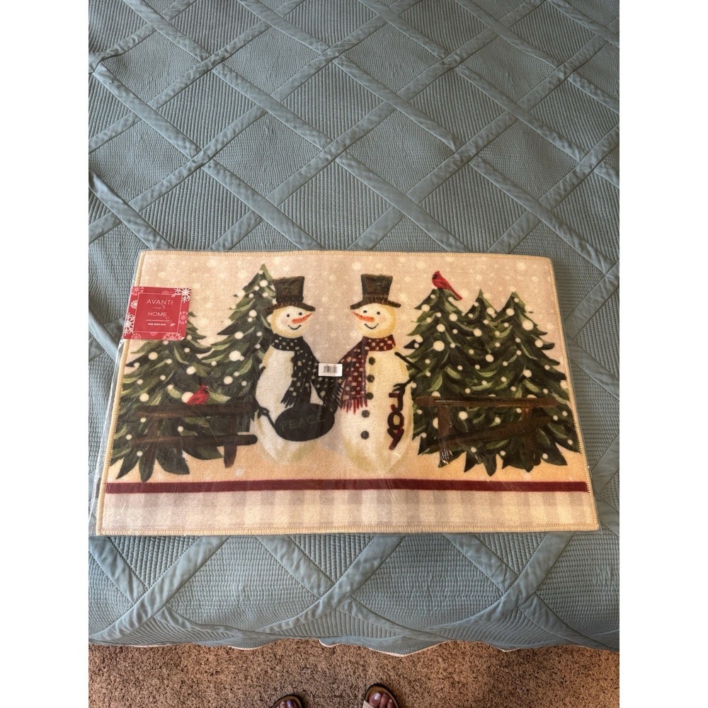 Avanti Home Christmas Snowman Bath Mat